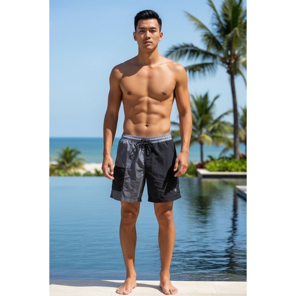 Aeropostale Men's Color Block Swim Shorts Multicolor Sz S resort vacation resort